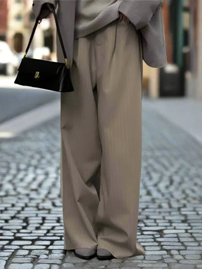 Dames Oversized Broek Khaki Met Print