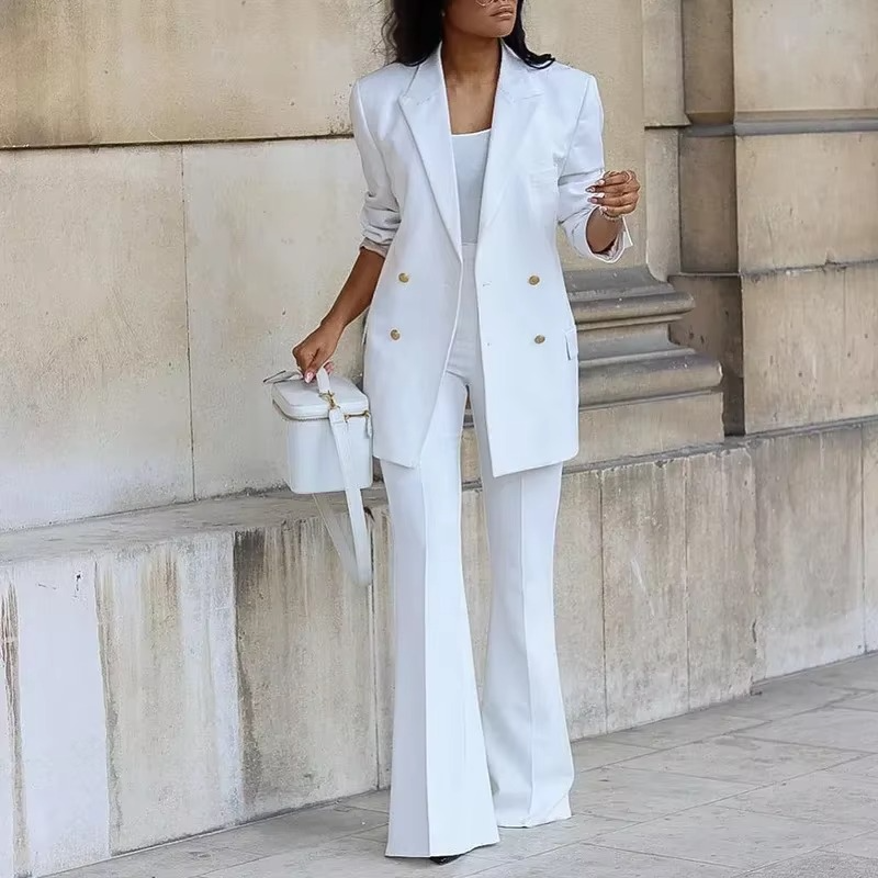 Dames Blazer Broek Set Tweedelig Klassiek Design - StudioMarella