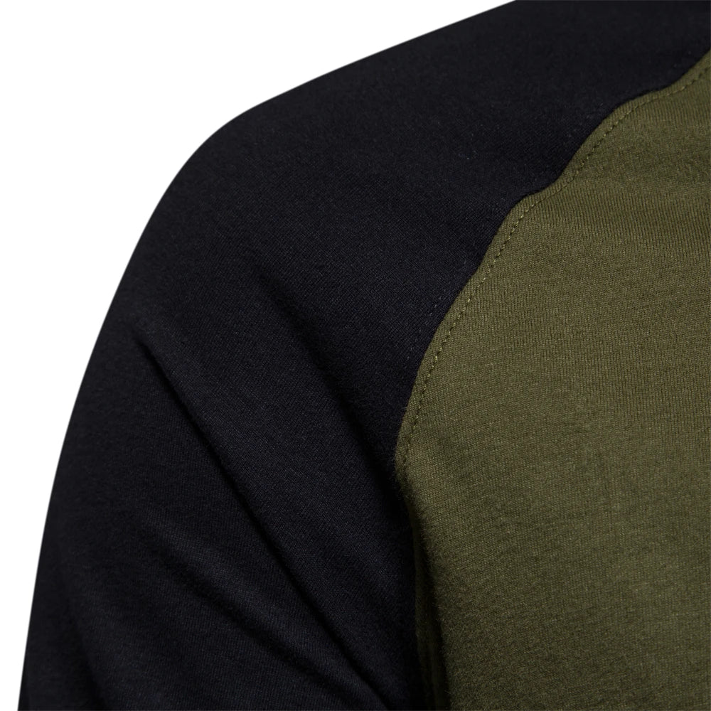 Heren Longsleeve Shirt Sportief Ronde Hals Casual