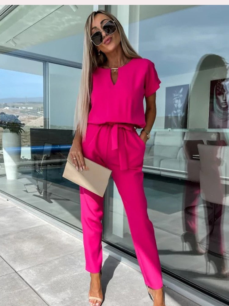 Zomer Jumpsuit Wijde Pijpen Vrouwelijk Model