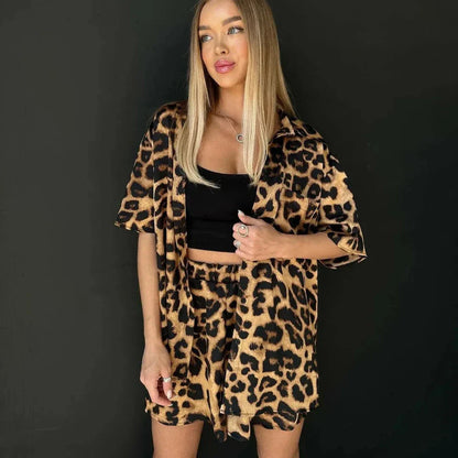 Luipaardprint Pyjama Set 2-Delig