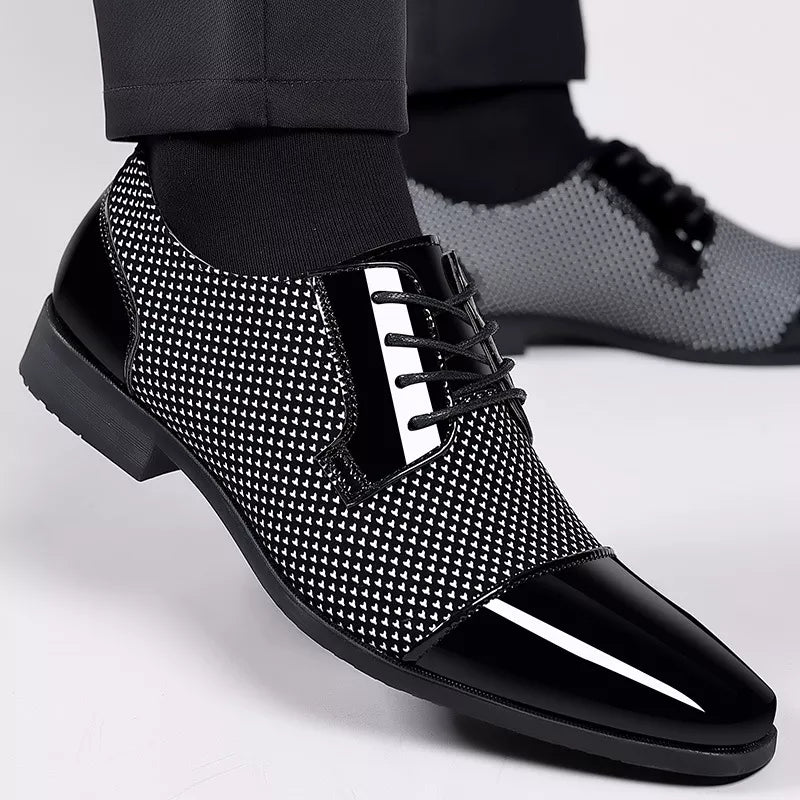 Heren Schoenen Leder Glanzend met Strass Steentjes