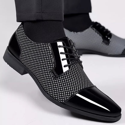 Heren Schoenen Leder Glanzend met Strass Steentjes