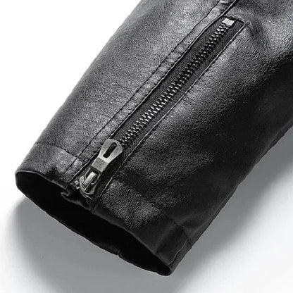 Leren Herenjas PU Leer met Zakken Comfortabel