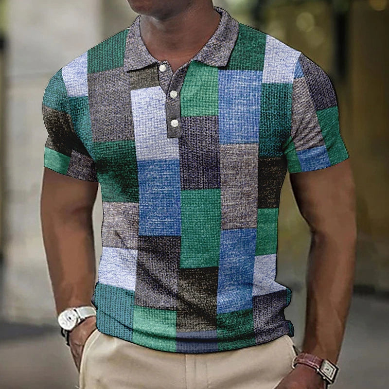 Polo Shirt Kort Mouw Multicolor 100% Katoen Casual