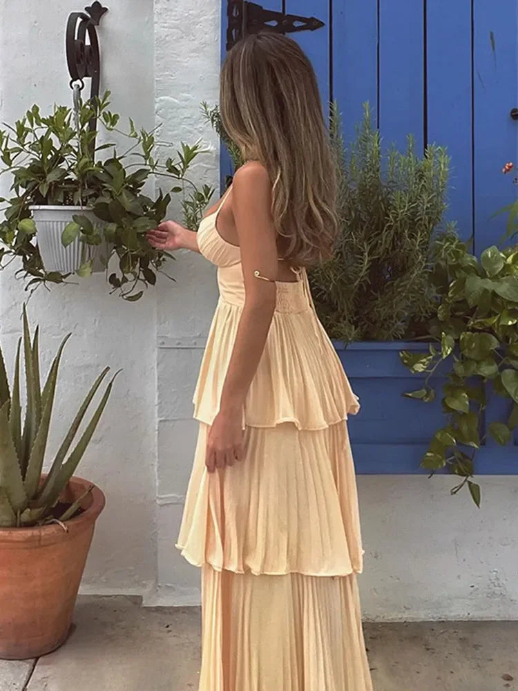 Zomer Maxi Jurk Rugloos voor Vrouw Lente Stijl