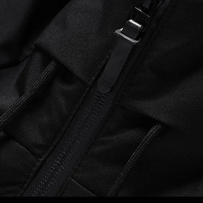 Heren Puffer Jas Warm met Capuchon Zwart Winterjas