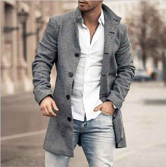 Heren Mantel Wolmix Slim Fit Jas - StudioMarella