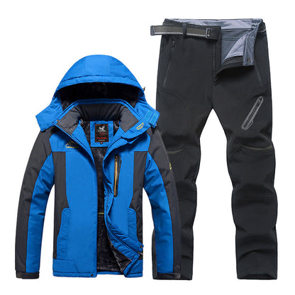 Heren Waterdichte Ski Jas en Broek Set Warm en Gevoerd