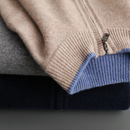 Heren Cashmere Vest Rits Elegante Snit