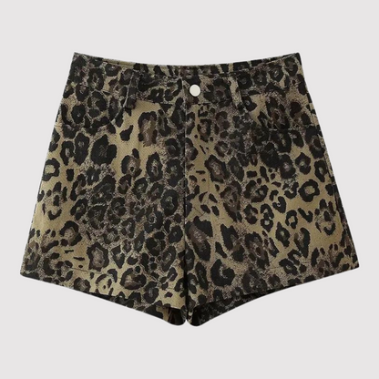 Izana Stretchy Luipaardprint Shorts Korte Broek - StudioMarella