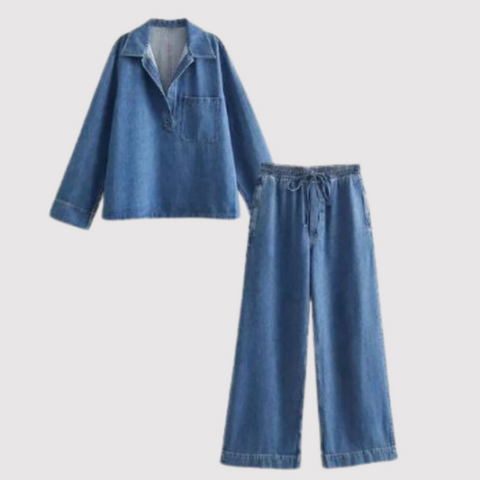 Dames Denim Broek en Top Set Casual Mode - StudioMarella