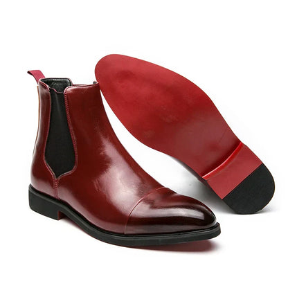 Heren Chelsea Boots Rode Zool – Stijlvolle Laarzen voor Mannen