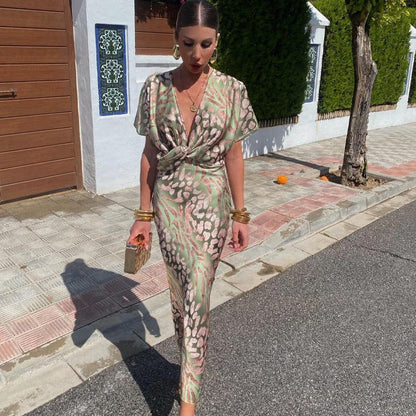 Maxi Jurk Elegante Pasvorm met Twist Detail