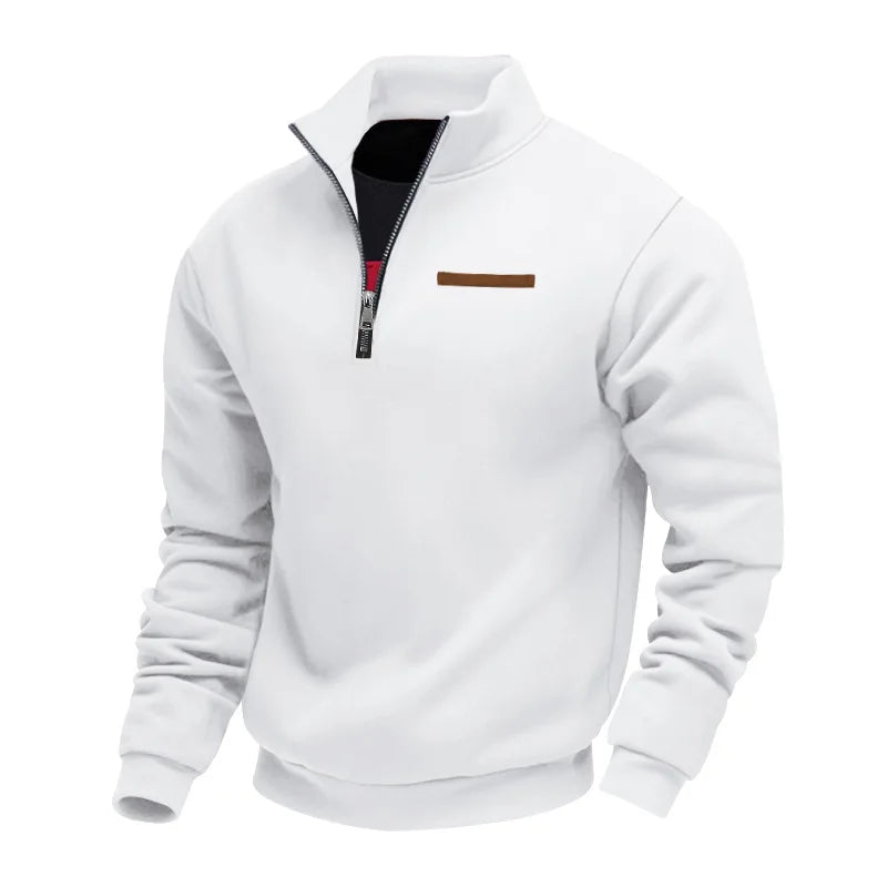 Heren Fleece Trui met Kwart Rits Zakken