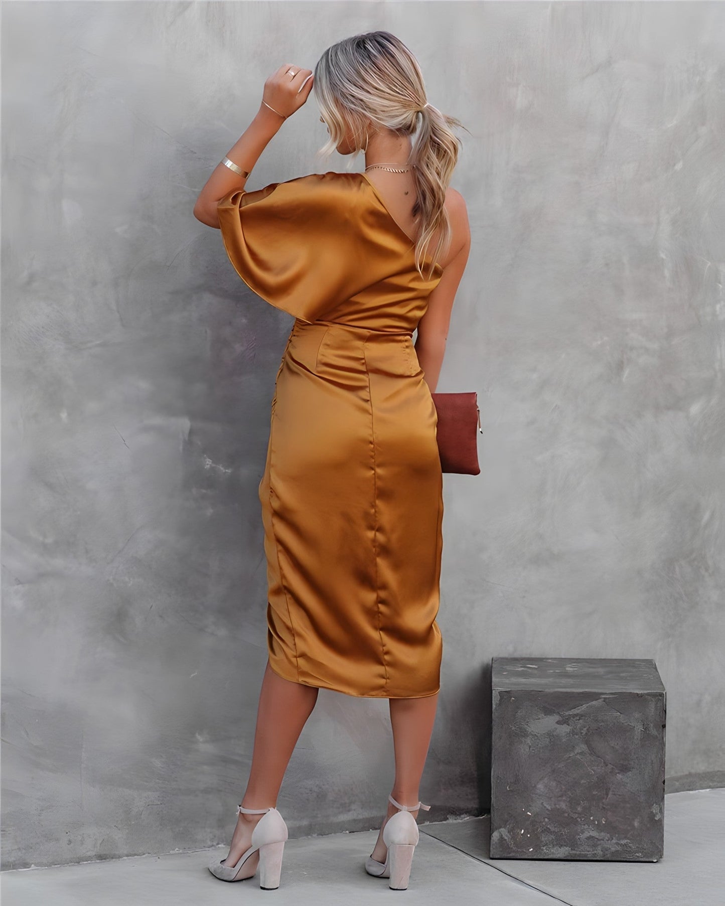 Luxe Avondjurk Zijde Dames Elegant Chic