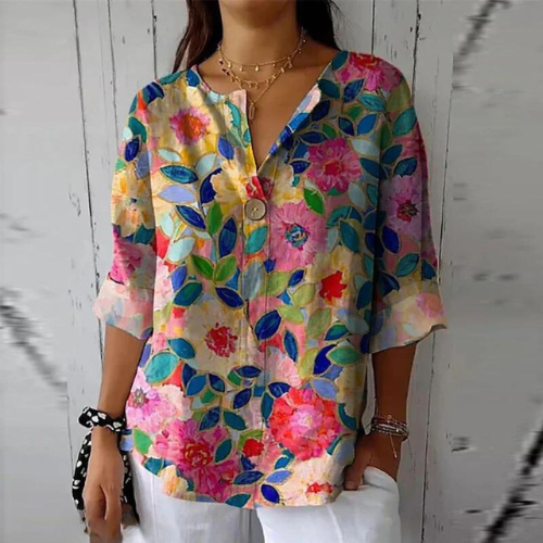 Vrouwen Zomershirt Lange Mouwen Katoen - StudioMarella