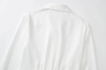Elegante Satijnen Avondjurk V-Hals