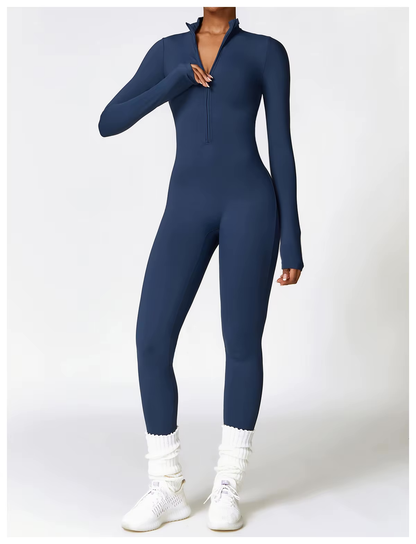 Warme Fleece Jumpsuit voor Vrouw met Stretch