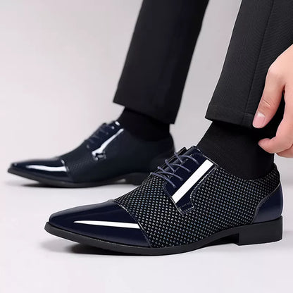 Leren Heren Schoenen Met Strass Steentjes Glanzend