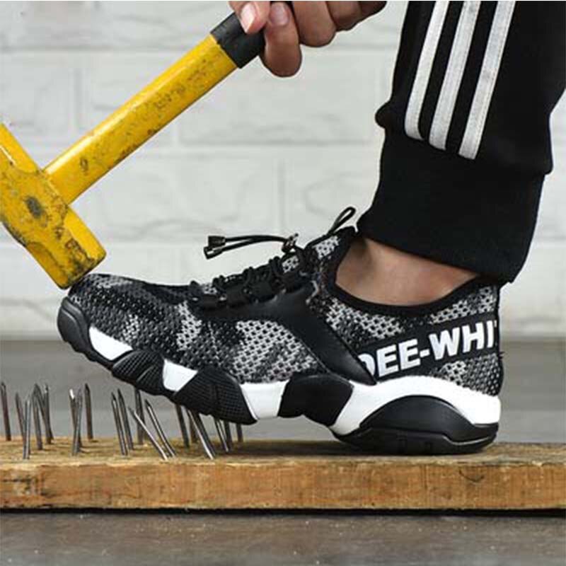 Heren Werkschoenen S3 Staalneus Ademend Anti-Slip Zool