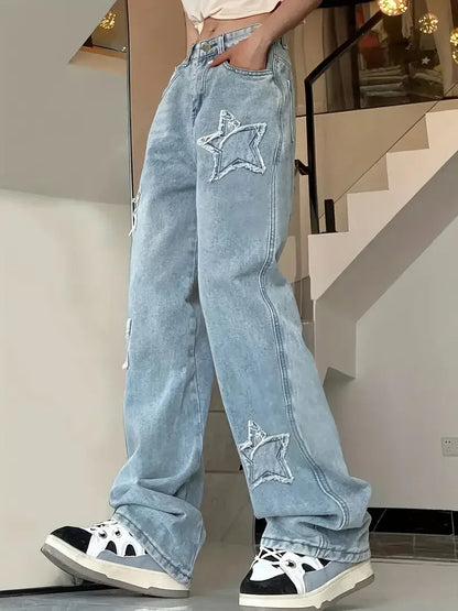 Modieuze Vrouwelijke Jeans Los Zittend