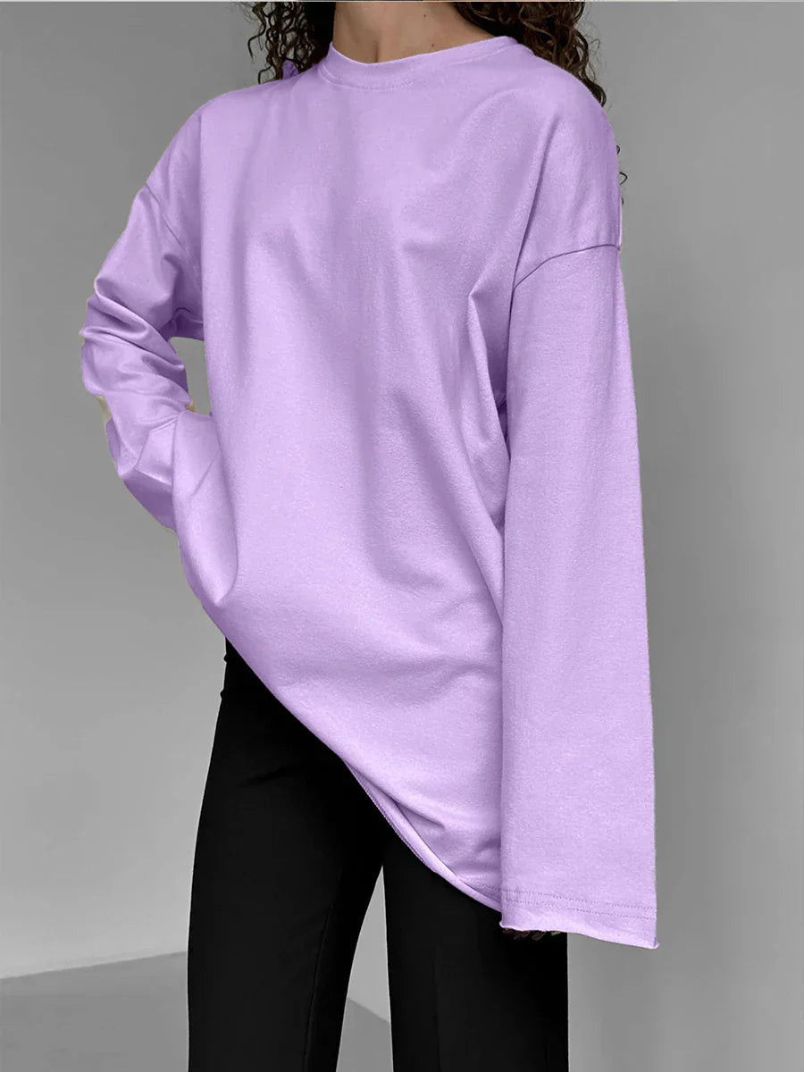 Oversized Trui Basic Lange Mouw