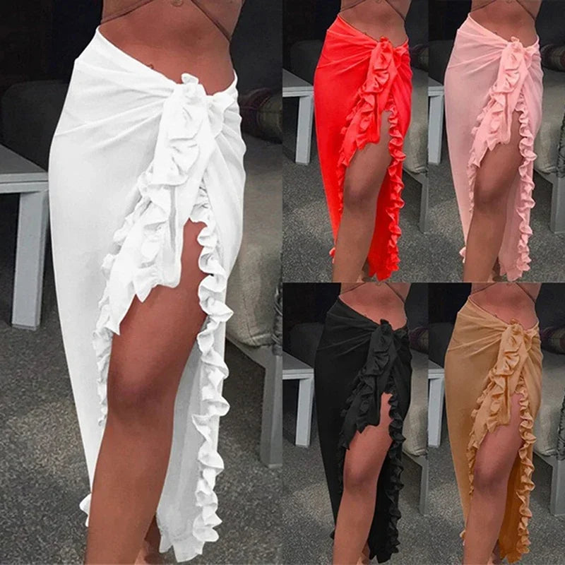 Zwemkleding Bikini Beach Cover Up Chiffon Badjurk - StudioMarella
