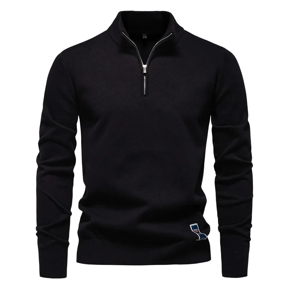 Heren Trui Quarter-Zip Klassiek Comfortabel