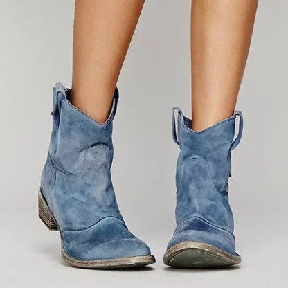 Dames Cowboylaarzen Enkel Western Stijl Vintage Look