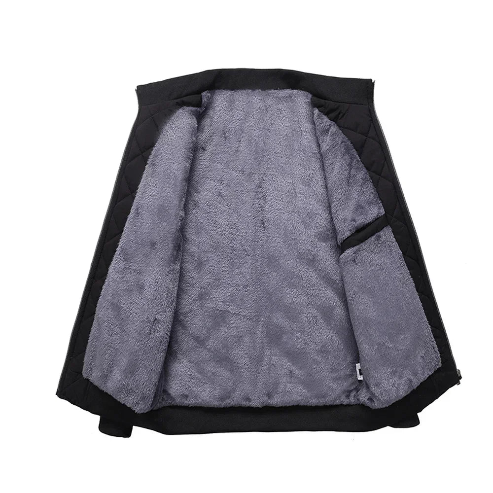 Heren Jas Gewatteerd Fleece Lining Warm en Comfortabel