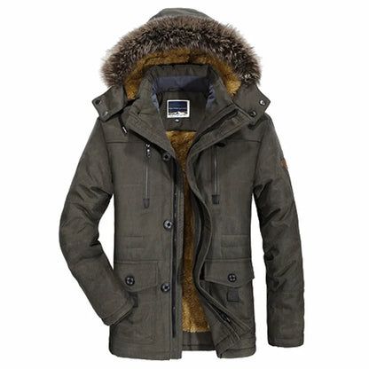 Heren Winterjas Warm en Winddicht met Capuchon