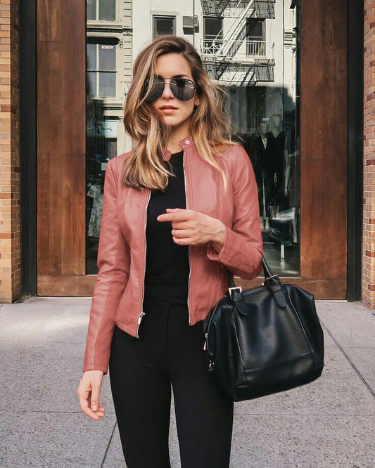 Dames Leren Jas Slim Fit Modern Stijlvol - StudioMarella