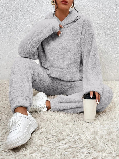 Dames Lounge Set Zacht met Kap en Joggingbroek
