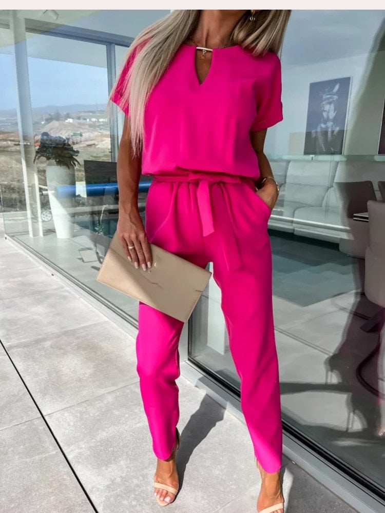 Zomer Jumpsuit Wijde Pijpen Vrouwelijk Model