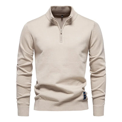 Heren Trui Quarter-Zip Klassiek Comfortabel