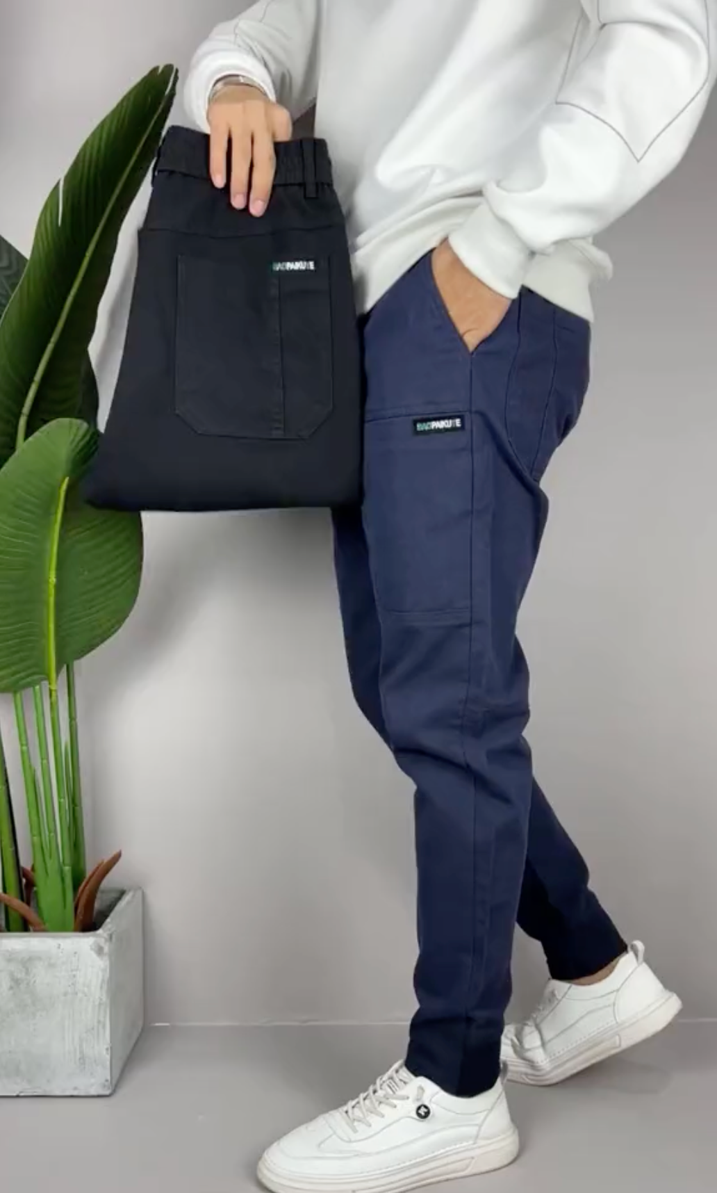 Zwarte Cargo Broek Heren Stretch voor Outdoor en Werk