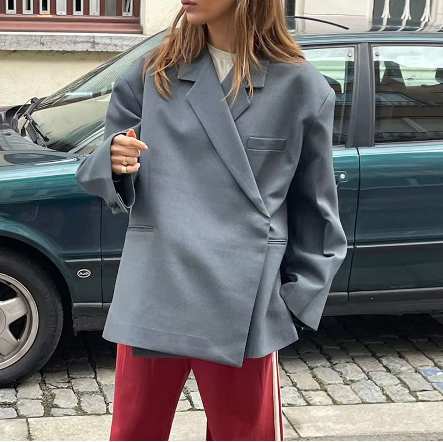 Dames Blazer Groot Maat Oversized Stijl