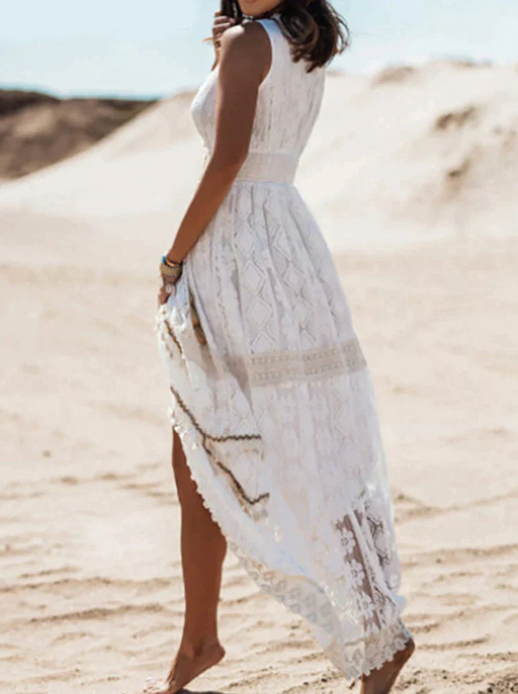 Boho Maxi Jurk Elegante Vrouwelijke Pasvorm Zomerjurk
