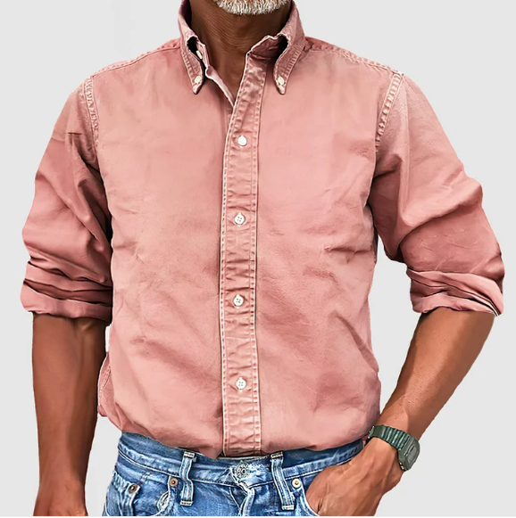 Heren Overhemd Lange Mouw Olaf Stijl