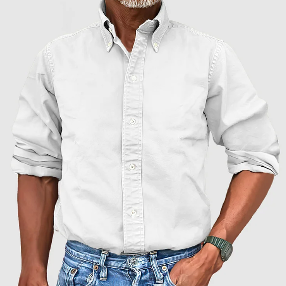 Heren Overhemd Lange Mouw Olaf Stijl
