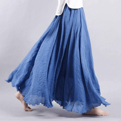 Linnen Maxi Rok Bohemian Stijl Elegant Zomer