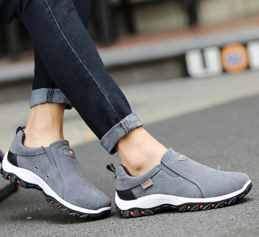 Comfortabele Heren Wandelschoenen met Schokdemping en Slip-On Sluiting