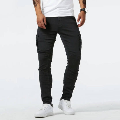Korte Stretch Broeken voor Mannen Elastisch Denim