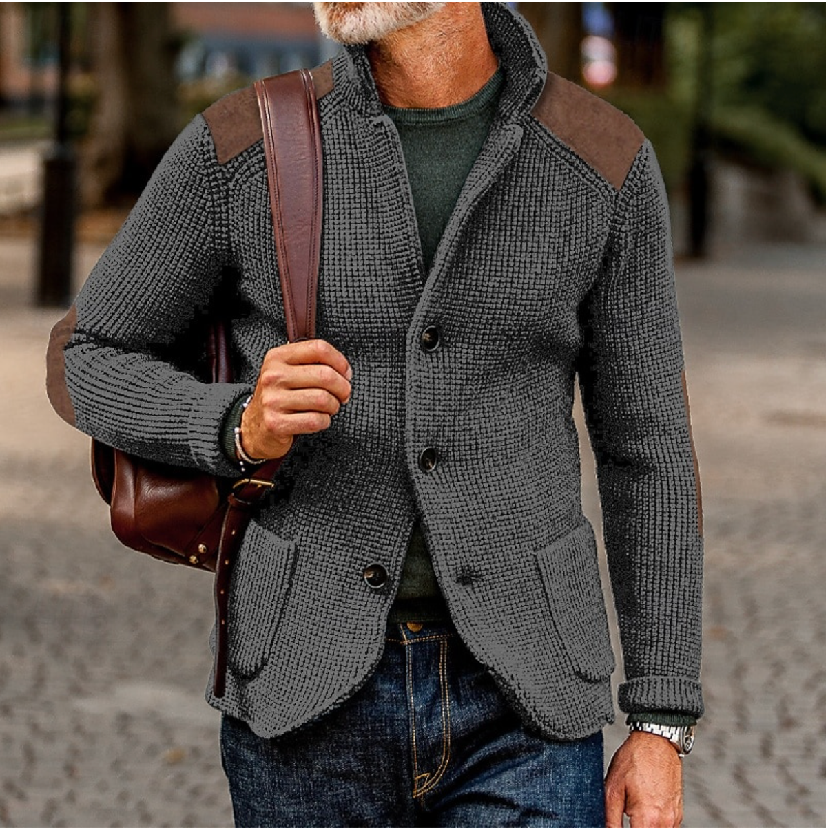 Heren Trui Warme Cardigan voor Herfst en Winter Stijlvol