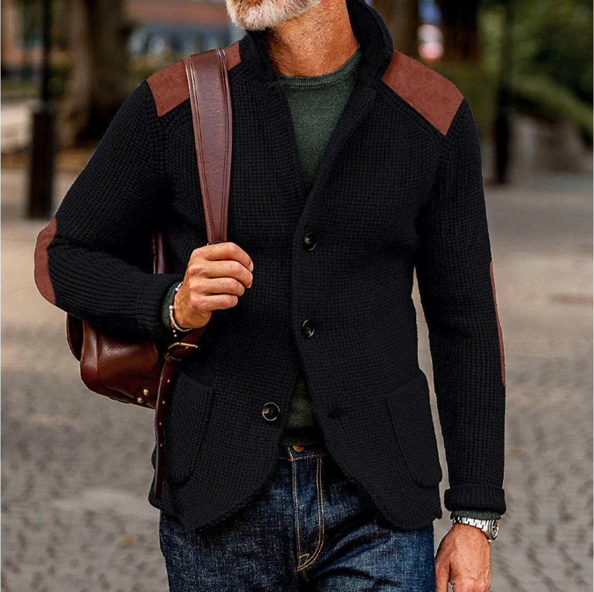 Heren Trui Warme Cardigan voor Herfst en Winter Stijlvol