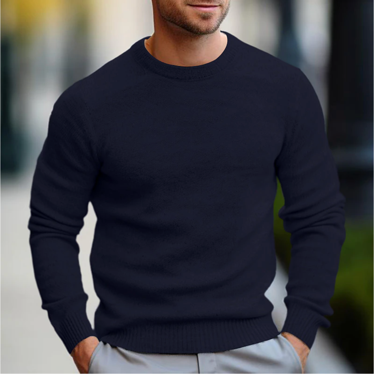 Heren Trui Ronde Hals Comfortabel en Stijlvol Casual