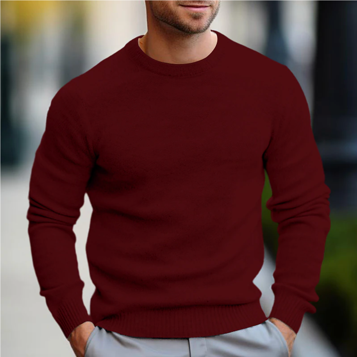 Heren Trui Ronde Hals Comfortabel en Stijlvol Casual