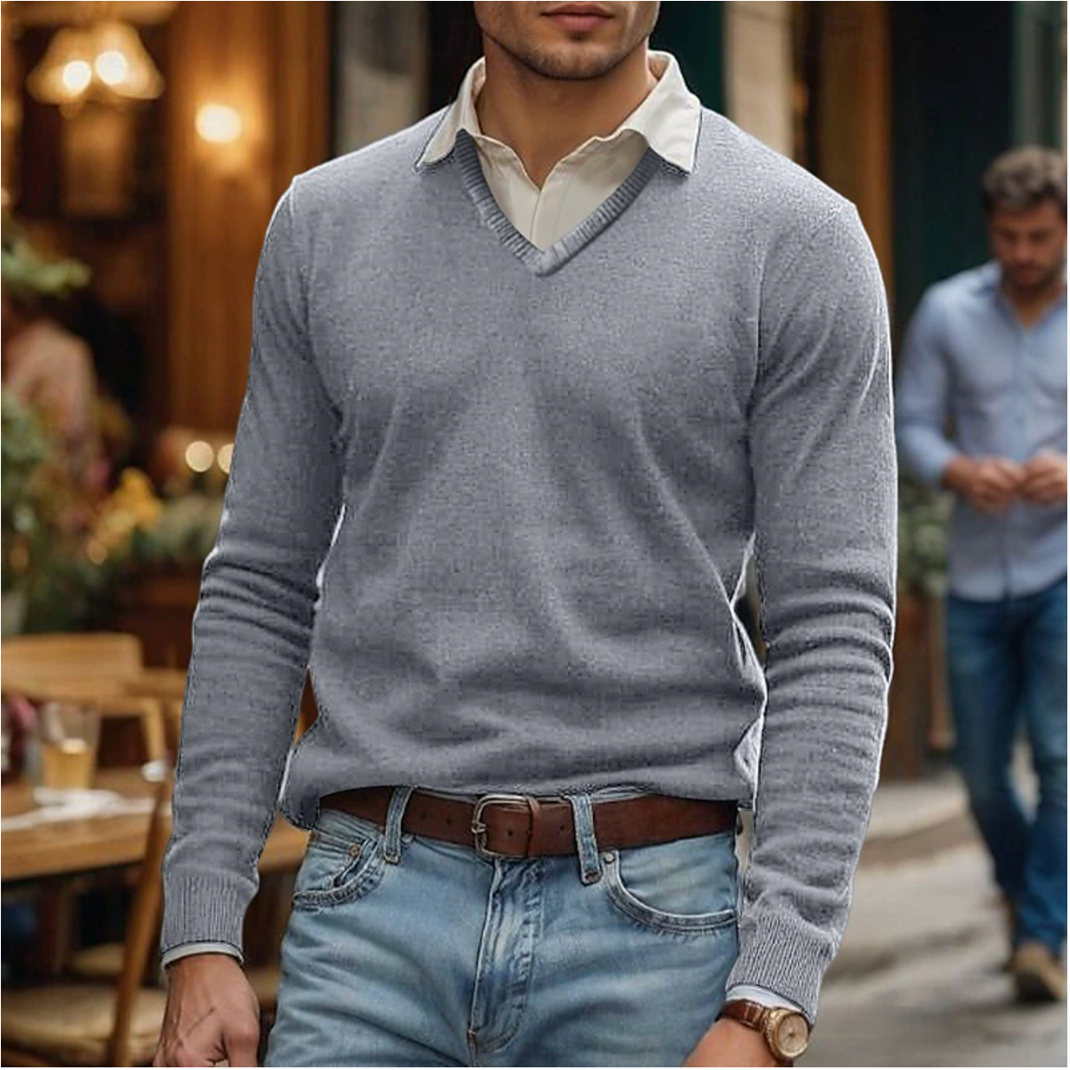 Heren Trui V-Hals Comfortabel en Stijlvol
