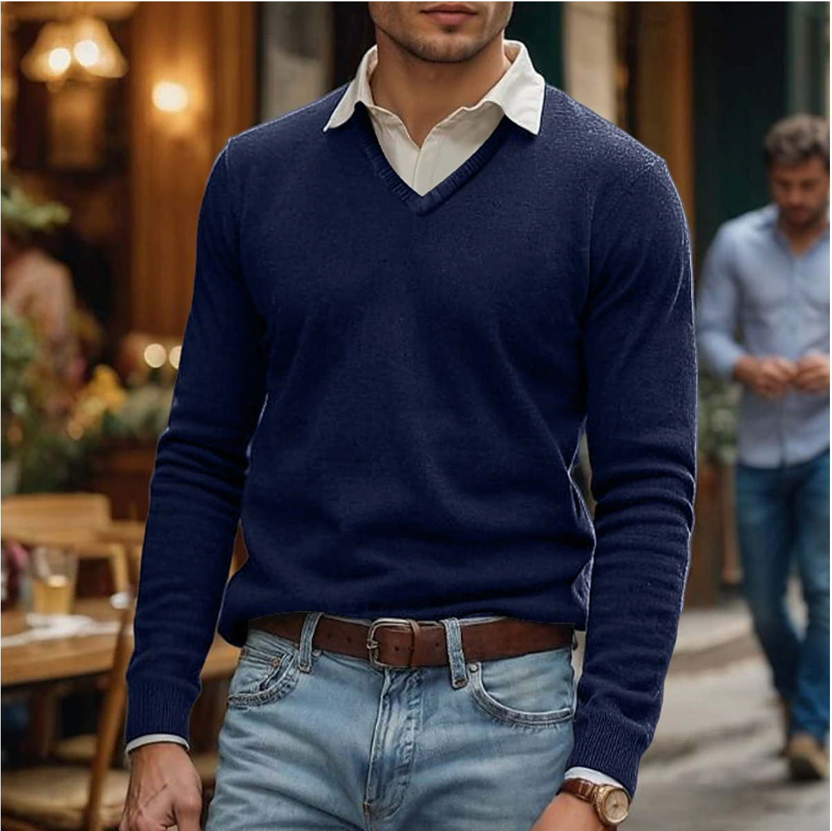 Heren Trui V-Hals Comfortabel en Stijlvol